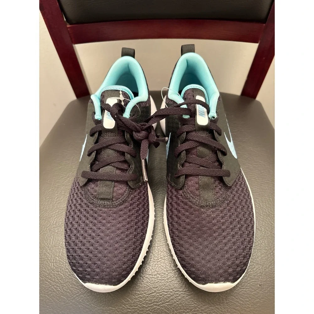 Nike Roshe Golf Shoes Women Size 7 Black Aqua Lightweight Spiked Cleats